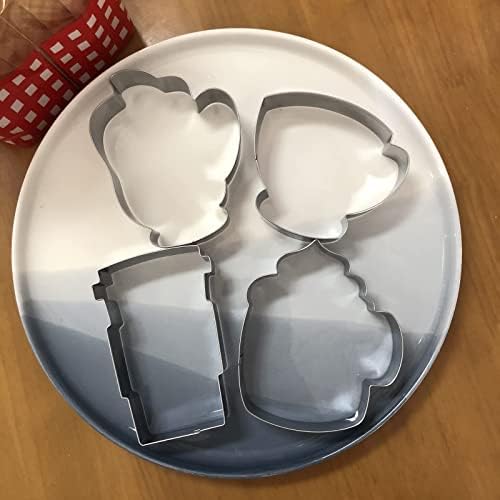 Large Coffee Cup Cookie Cutter Set 4 Piece