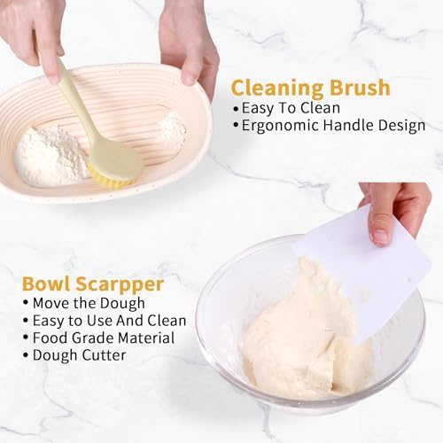 Homedisiac Banneton Bread Proofing Basket Set