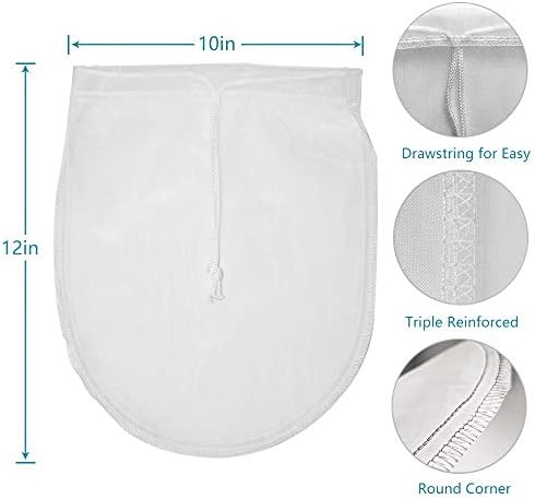 3-Pack Nut Milk Strainer Bags