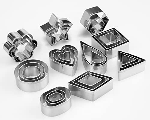 YXCLIFE 30Pcs Mini Cookie Cutters Set Stainless Steel
