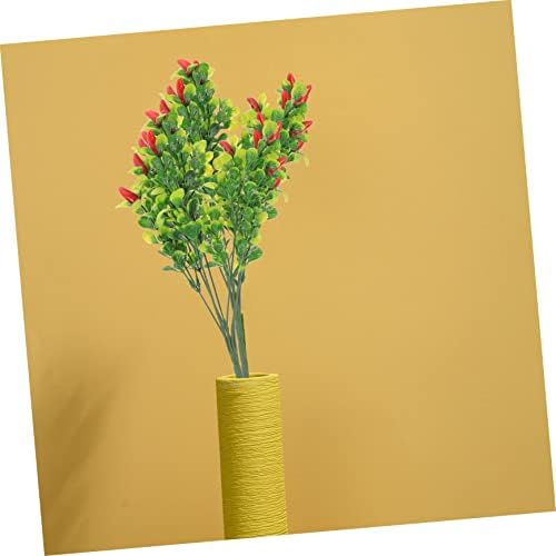 Lifelike Dining Table Photo Simulation Eucalyptus Centerpiece