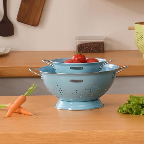 Double Size Metal Colander Set by BeFare