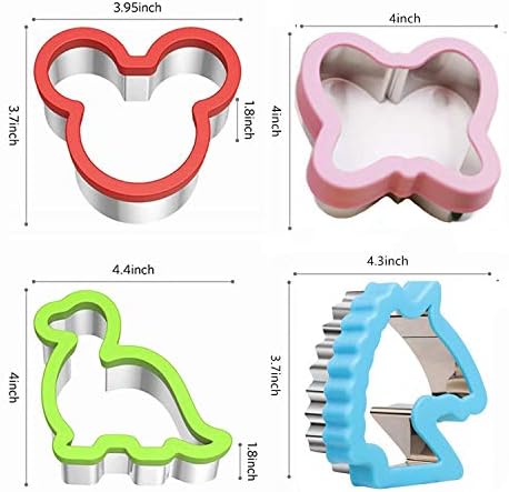 Fun Shapes 13-Piece Sandwich Food Cutters for Kids Adults