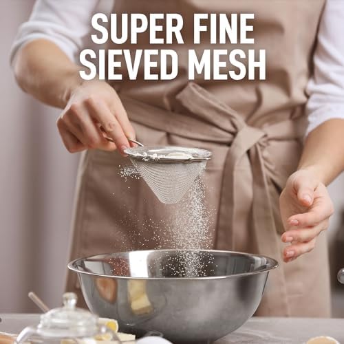 Zulay Kitchen 304 Stainless Steel Colander for Perfect Sifting Straining