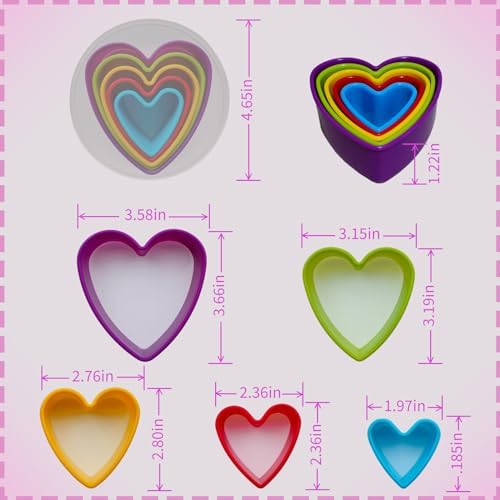 5-Piece Heart Cookie Cutter Set for Quick and Perfect Cookies
