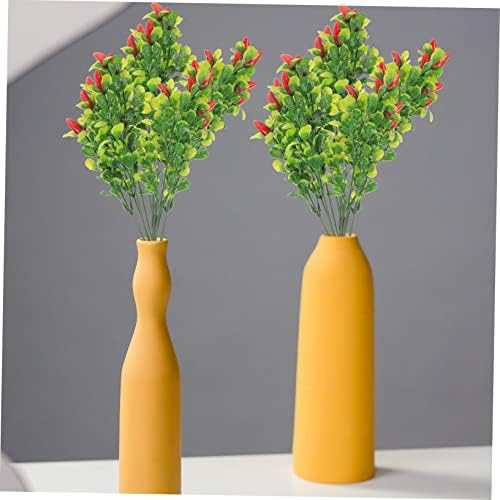 Lifelike Dining Table Photo Simulation Eucalyptus Centerpiece