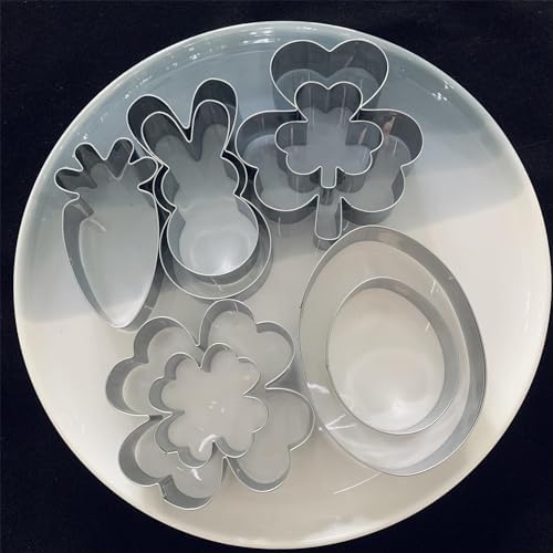 St Patricks Day and Easter Cookie Cutter Set 9 Pieces Dishwasher Safe