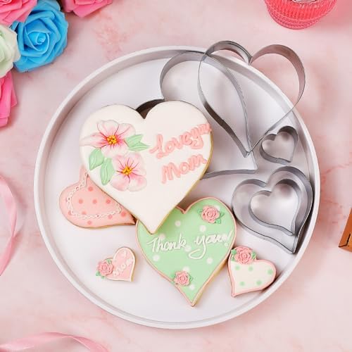 Perfect Valentines Day Gift Heart-Shaped Cookie Cutters for Baking Lovers