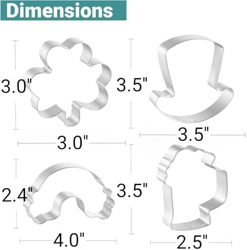 Sturdy shamrock cookie cutters for Irish fun