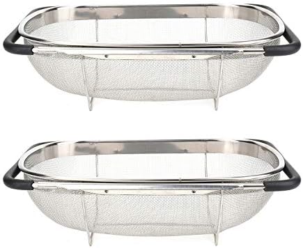 Suwimut 2-Pack Over-the-Sink Oval Colander