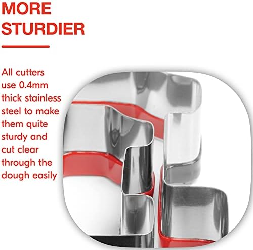 3-Piece Number One Cookie Cutters Set 5 4 3 Inch