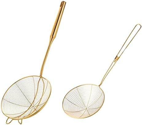 2-Piece 188 Stainless Steel Spider Strainer Skimmer Ladles