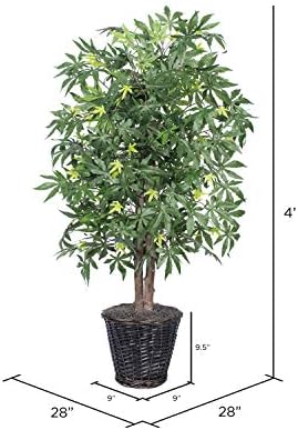 Vickerman Japanese Maple Bush Set in Rattan Green