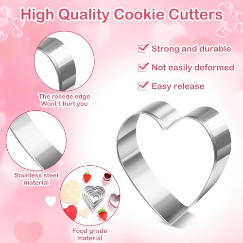 12pcs Heart Cookie Cutter Set Valentines Day Treats Made Easy