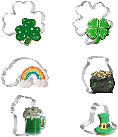 St Patricks Day Cookie Cutters Set 6 Pcs