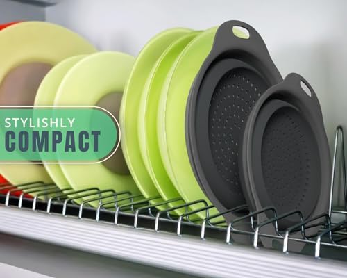 Collapsible Silicone Colander - Perfect for Pasta Veggies or Fruits