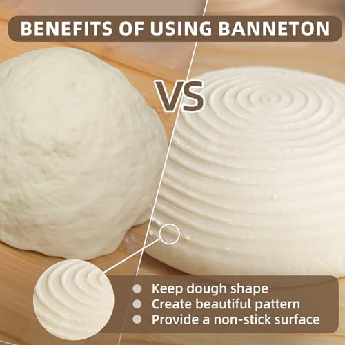 Kikcoin Banneton Proofing Baskets Set of 2