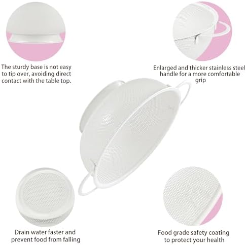 Stainless Steel Colander Set for Efficient Cooking and Straining