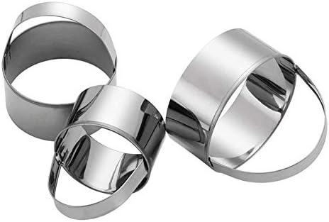 3-Piece Round Biscuit Cutter Set stainless steel with Handle