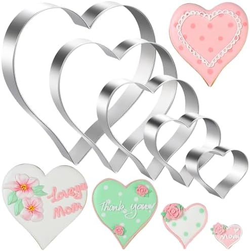 Perfect Valentines Day Gift Heart-Shaped Cookie Cutters for Baking Lovers