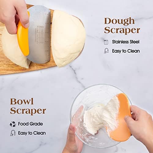 Banneton Bread Proofing Basket Set Handmade Sourdough Baking Supplies