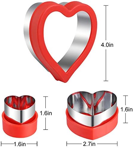 Valentines Heart Shape Cookie Cutters 3-Piece Set