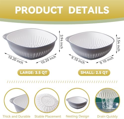 Nesting Design Colander Set