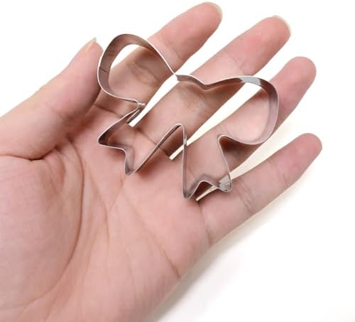 Yueton 2PCS Stainless Steel Bowknot Biscuit Cookie Cutter