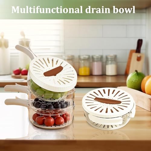 Fengshouian 2-in-1 Fruit Drainer Preserve Basket
