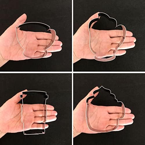 Large Coffee Cup Cookie Cutter Set 4 Piece