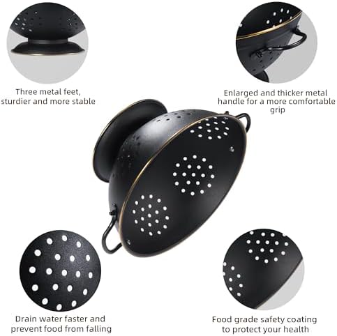 BeFare Metal Colander Set - 3-5 Qt Durable Functional Kitchen Tool