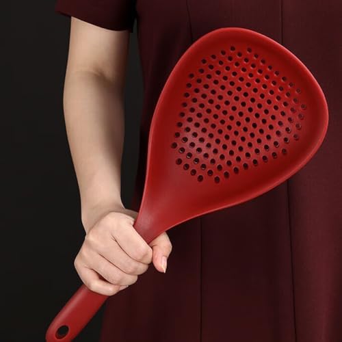 SiXiSilicone Kitchen Colander with Handle - Heat Resistant