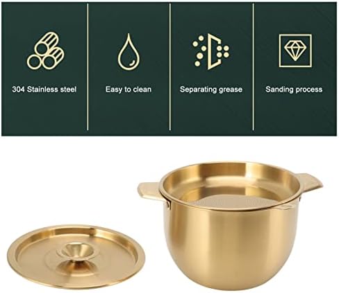 GLOGLOW Non-Stick Oil Strainer with Lid - Rustproof Kitchen Essential
