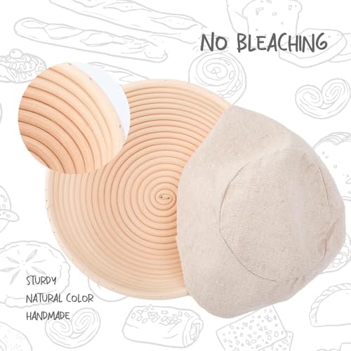 DOYOLLA Bread Proofing Baskets Set of 2 85 Inch Round 1
