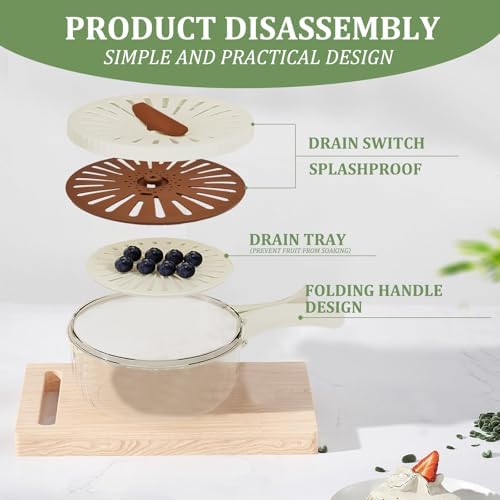Fengshouian 2-in-1 Fruit Drainer Preserve Basket