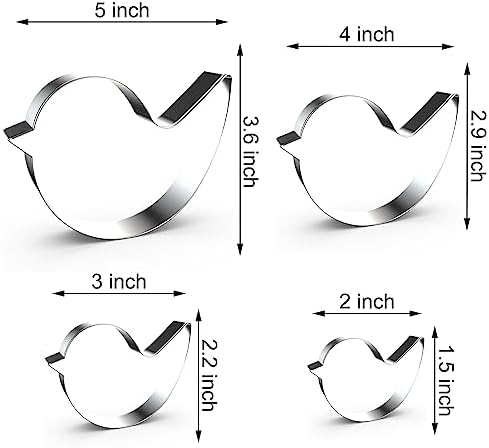 Bird Cookie Cutter Set - Cute Animal Cutters for Cookies