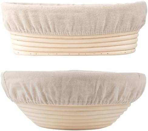 GAZEMO BAnneton Proofing Basket Set - 10 9 Oval Round