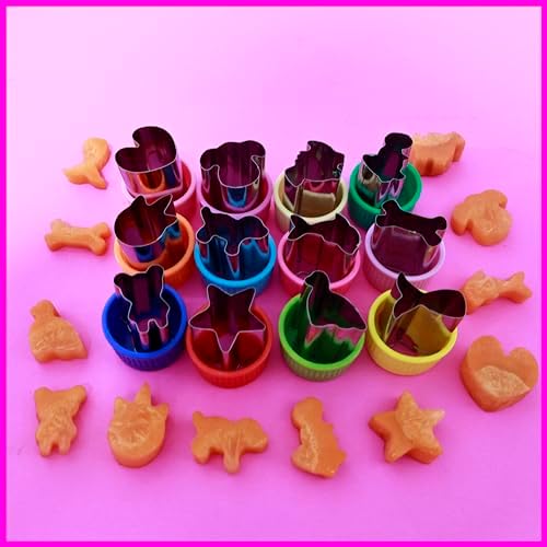 GELIFATLE 12-Piece Vegetable Cutter Set for Kids Animal Shape Food Cutters