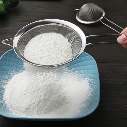 Eleen 3-Piece Stainless Steel Strainer Set for Kitchen
