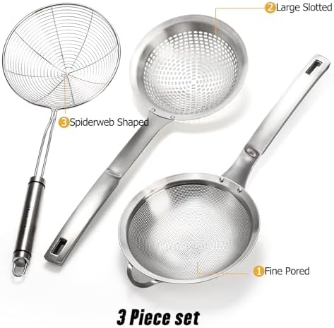 Stainless Steel 3-Piece Strainer Set