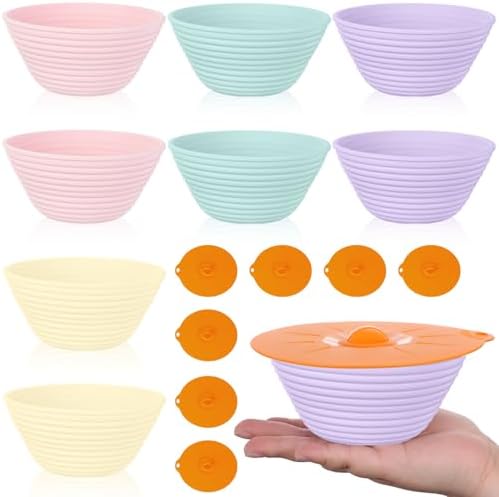 Sourdough Proofing Basket - 5 Round Silicone Baking Tools for Beginners