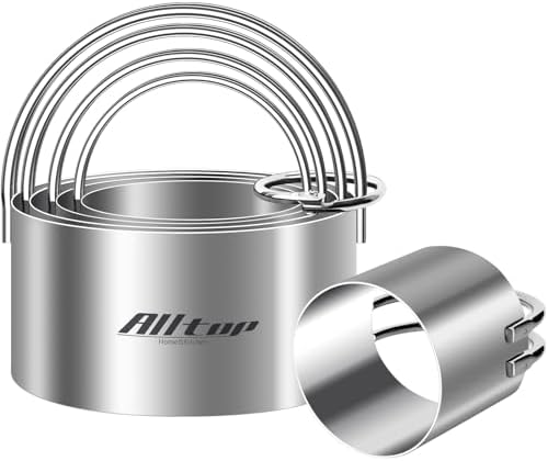 Alltop 5-Piece Round Cookie Cutter Set