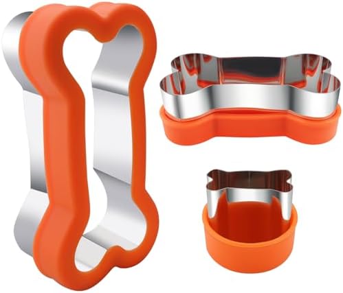 HiHITAOO Dog Cookie Cutters Set 3 Piece