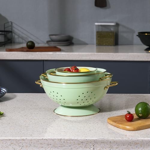 Durable Metal Colander Set with 3 Sizes