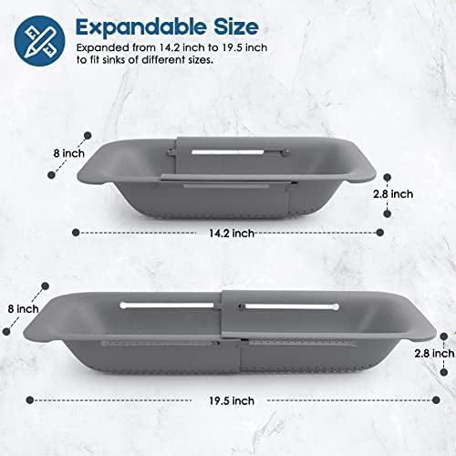 Expandable Collapsible Colander Kitchen Strainer DRAINChucklace easily for allKitchen Needs