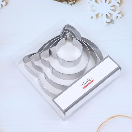 Stainless Steel Cat Face Cookie Cutters Set