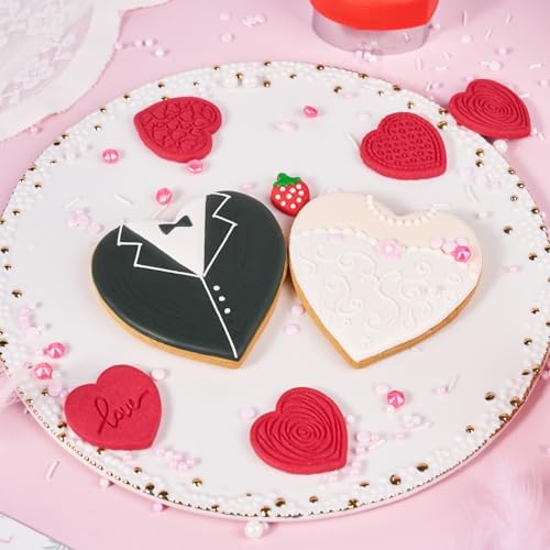 ETERSION Heart Cookie Cutter 5 Pieces 1 to 4 Sizes