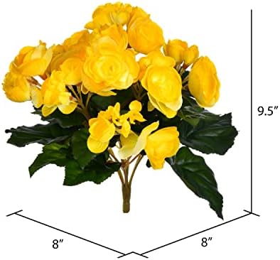 Vickerman 95 Inch Artificial Yellow Begonia Bush