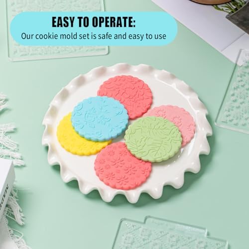 Gxminia Retro Floral embossing Set for Cookies Baking Accessories