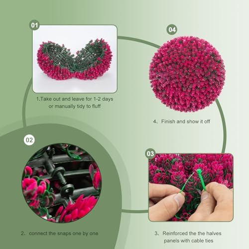 Elegant 165in artificial topiary boxwood balls